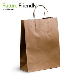 FSC® Recycled Brown Kraft Twisted Handle Paper Bag 350L x 260W   x 110(G) mm