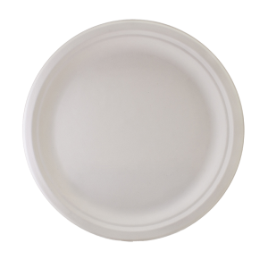 Sugarcane Round Plate No PFAS Added 10”
