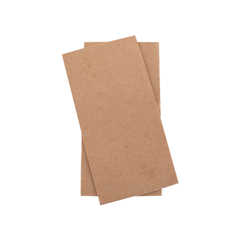 FSC® Mix Credit 2 Ply Quilted Brown Dinner GT Fold Napkin