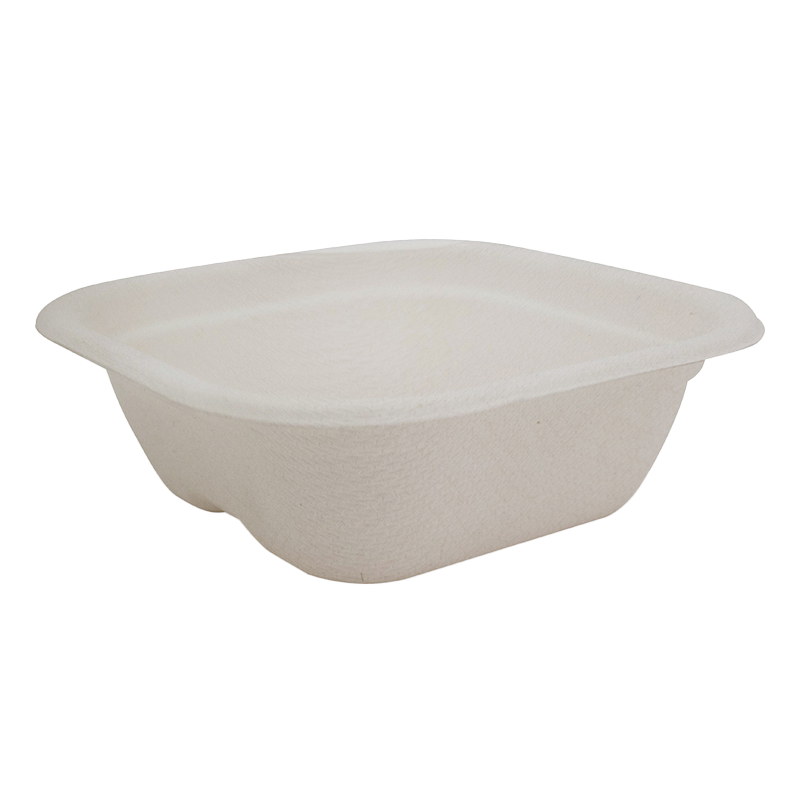 Natural Sugarcane Takeaway Containers - 280ml, Sugarcane bagasse