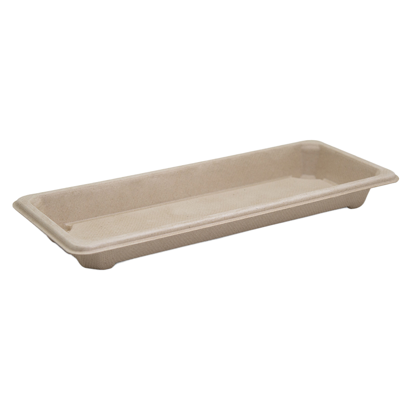 Sugarcane Sushi Trays Natural Long