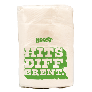 Boost 1 Ply White Printed C Fold Dispenser Napkin
