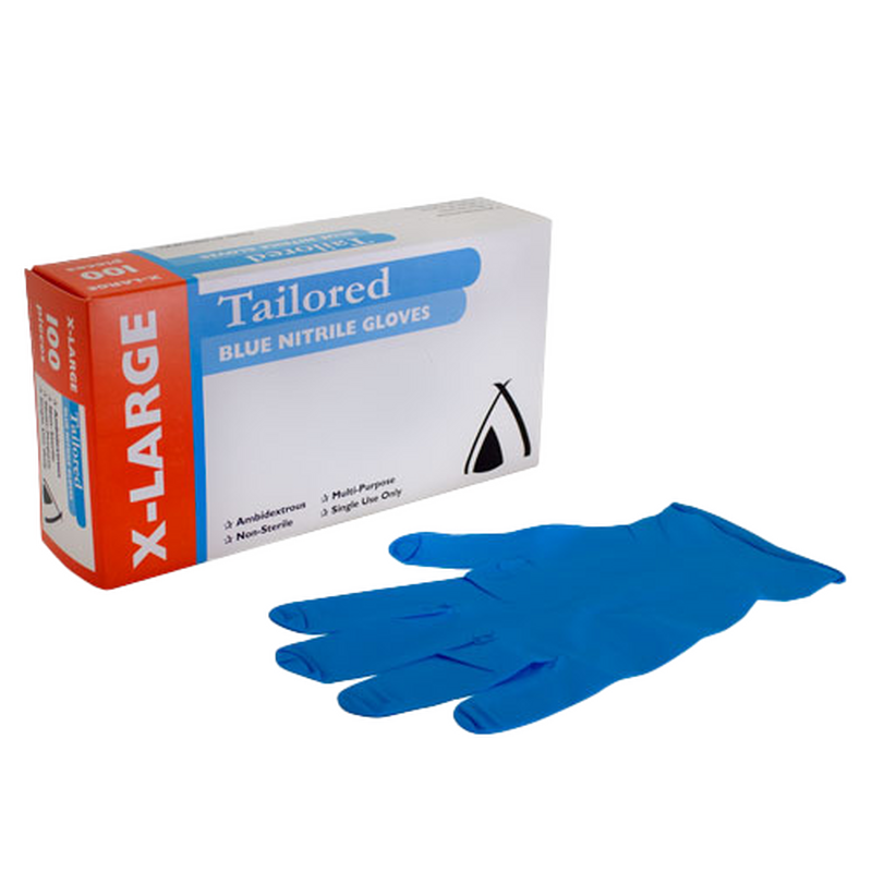 1 Pack x Nitrile Gloves Extra Large Blue
