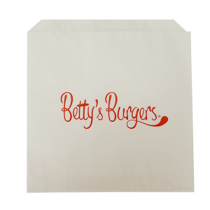 Betty's Printed Flat 2 Square Paper Bag New x 500