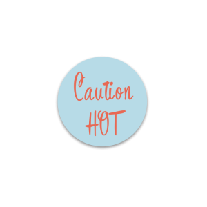 Betty's Burgers Food Labels - Caution Hot