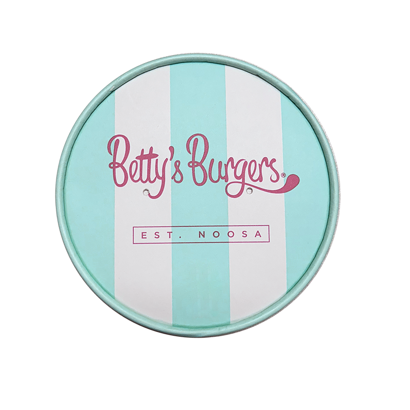 Betty's Printed PE Lined Lid To Suit 24oz Container