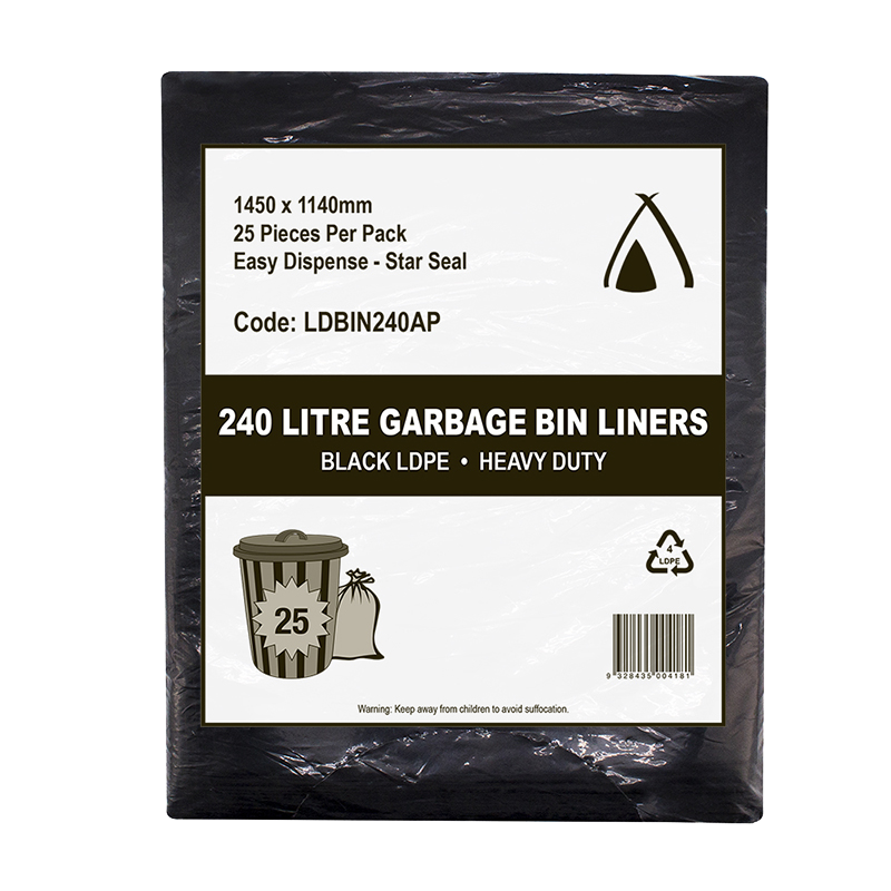 LDPE 120L All Purpose Duty Bin Liner 1100 x 950mm