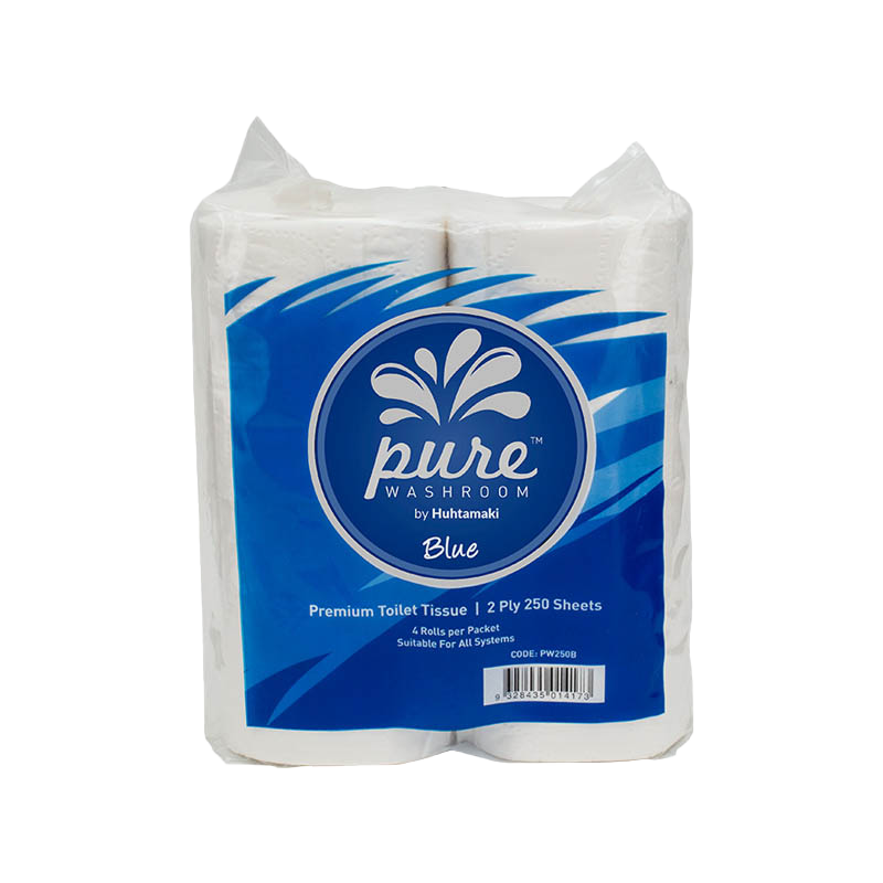 Pure Washroom Blue Range Premium 2 Ply 250 Sheet Toilet Roll