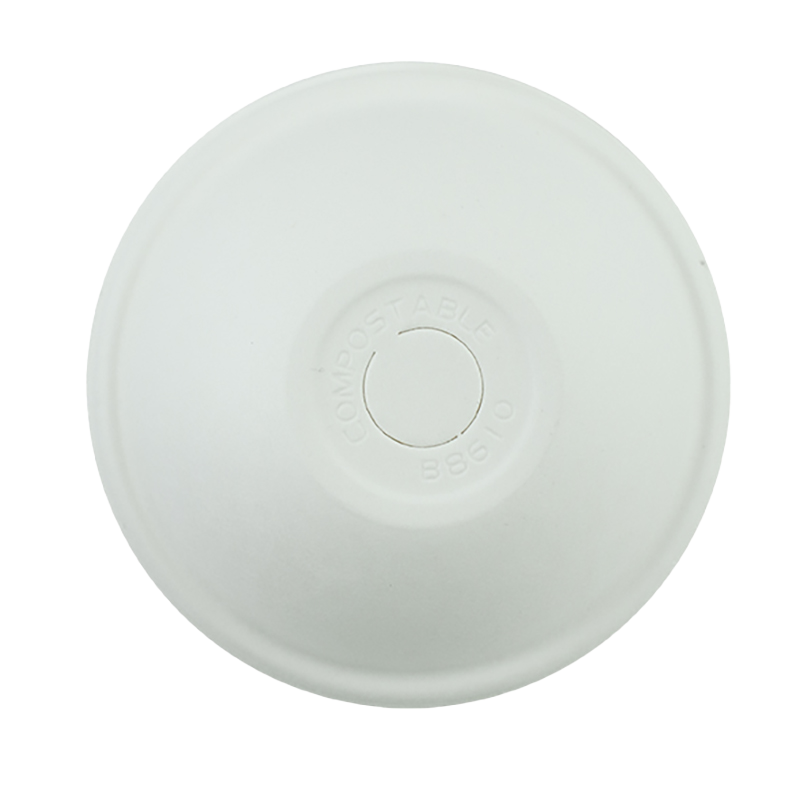 Moulded Fibre Cold Cup Dome Lid With Hole 90mm