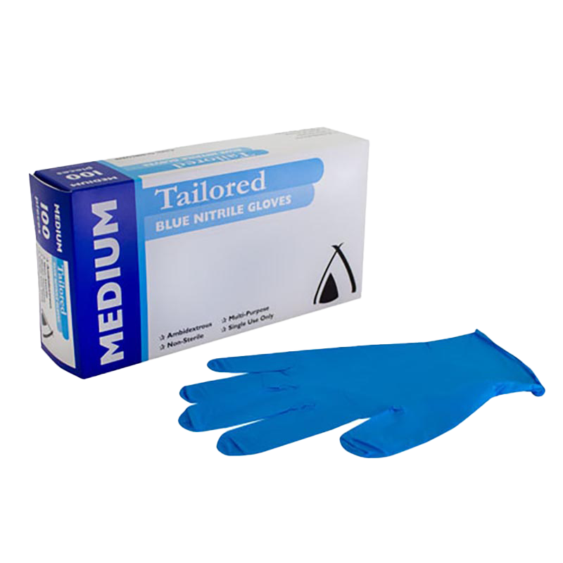 Gloves Nitrile Medium Blue