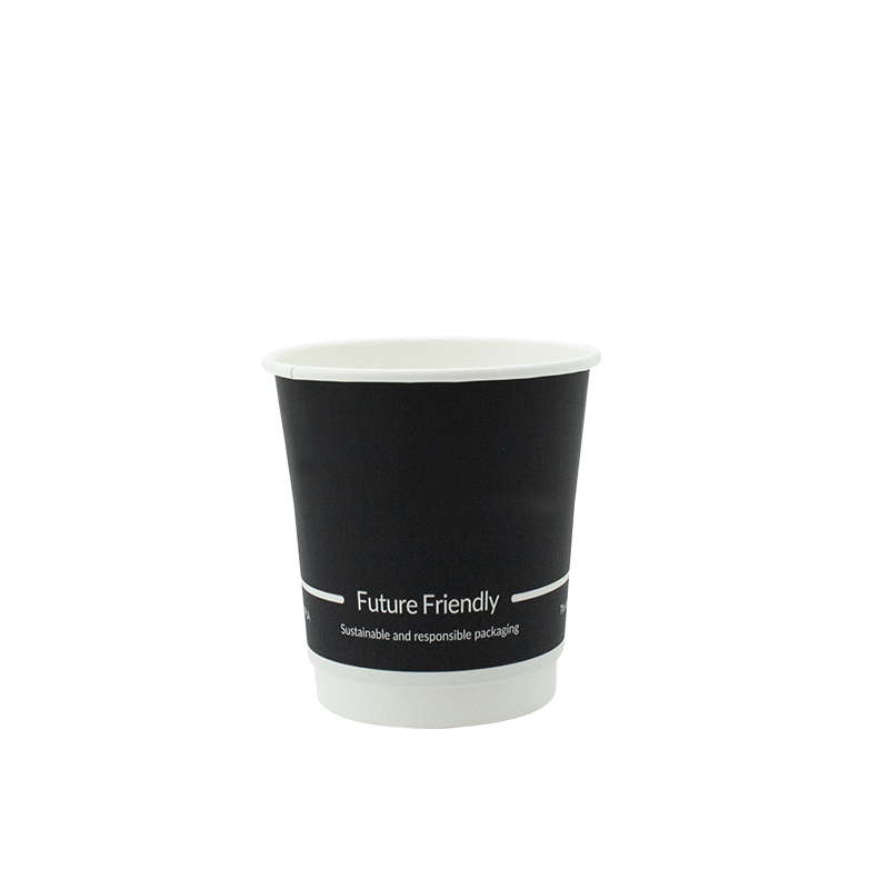4oz Double Wall Black PLA Hot Cup