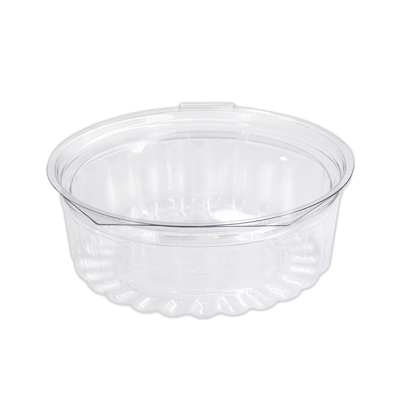 8oz Clear Shobowl with Flat Hinged Lid