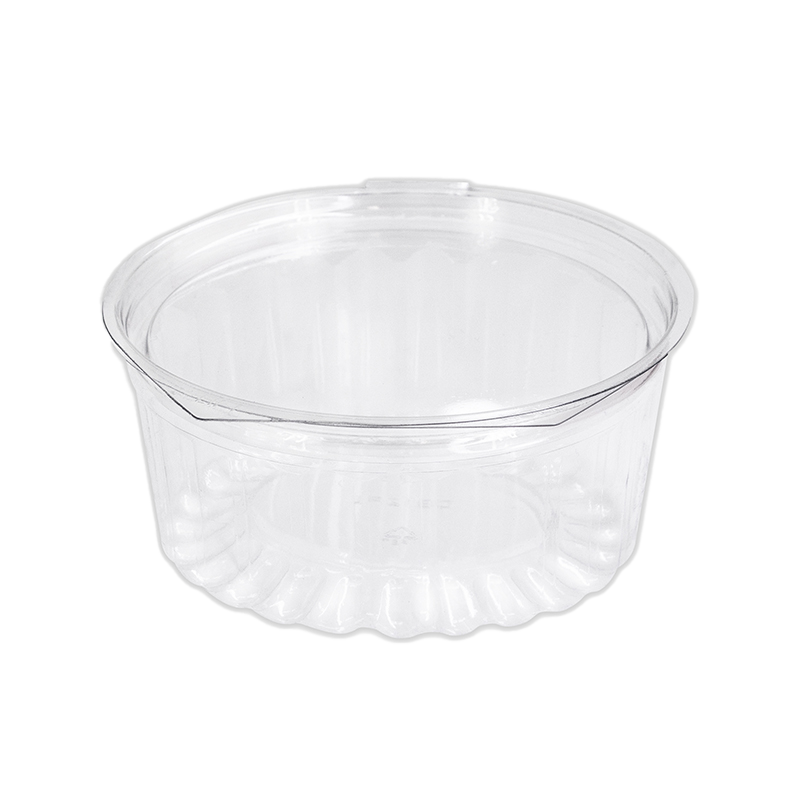 12oz Clear Shobowl with Flat Hinged Lid