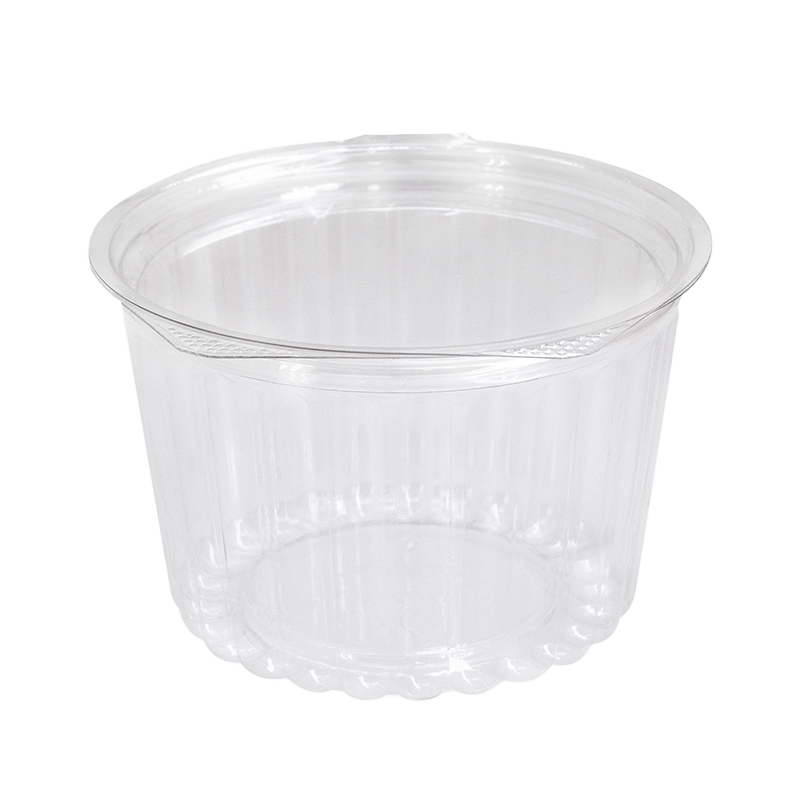 16oz Clear Shobowl with Flat Hinged Lid