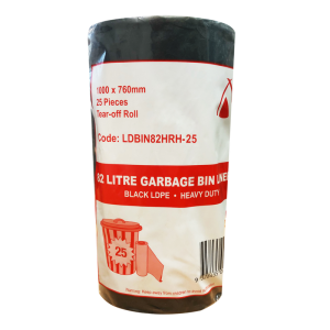 82L Heavy Duty LD Black Bin Liner 1000 x 760 mm