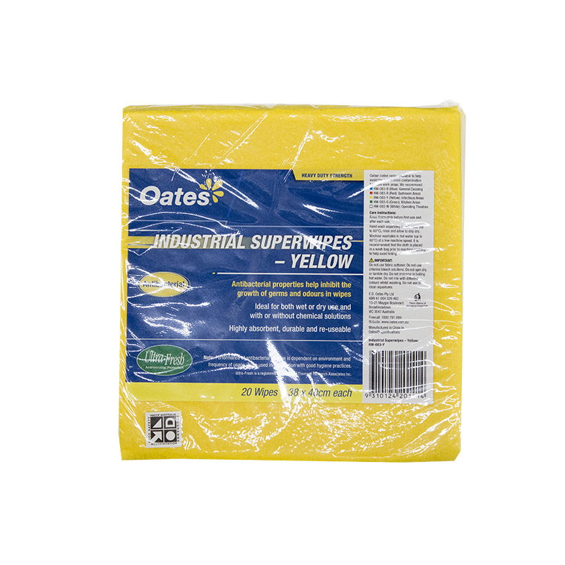Cloth H/Duty Oates Yellow x 20