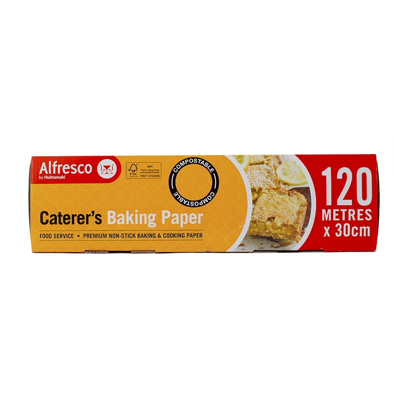 1 Roll x Alfresco by Huhtamaki Caterer's Baking Paper 120M x 30cm