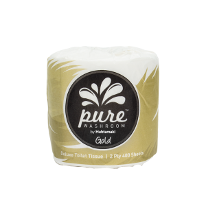 Pure Washroom Gold Deluxe 2 Ply 400 Sheet Toilet Tissue Roll