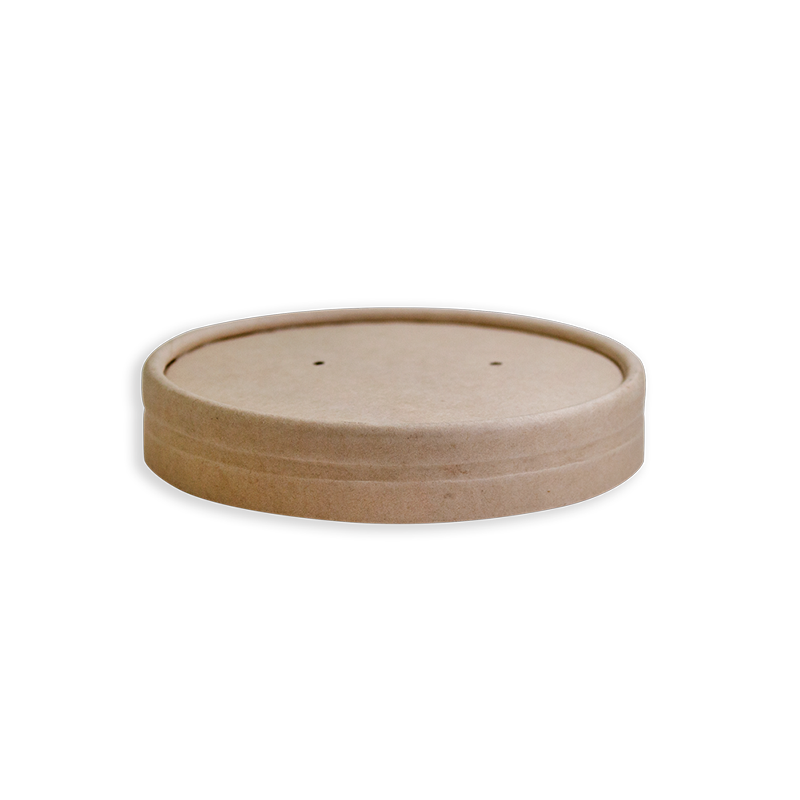 Flat Bamboo Paper Lid for 6-8oz Bamboo Food Container 90mm