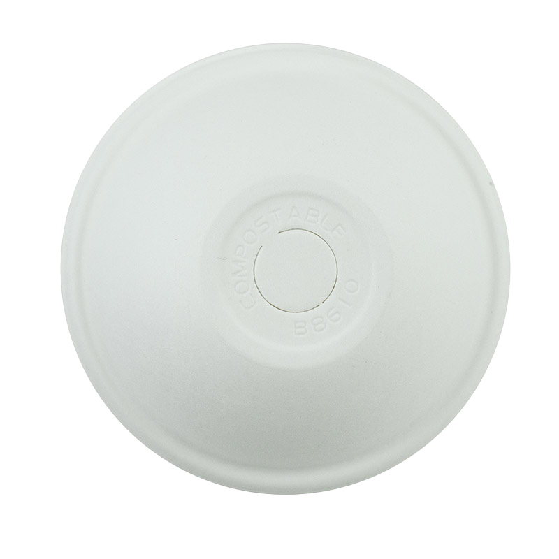 Moulded Fibre Cold Cup Dome Lid With Hole To Suit 90mm No PFAS Added