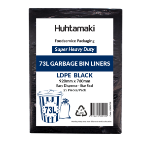 LDPE 73L Black Super Heavy Duty 920 x 760 mm