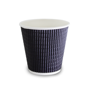 8oz Charcoal Uni Triple Wall Corrugated Hot Cup 80mm