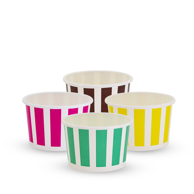3oz Candy Stripe Paper Ice Cream Cup