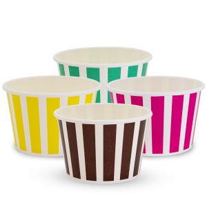 8oz Candy Stripe Paper Ice Cream Cup