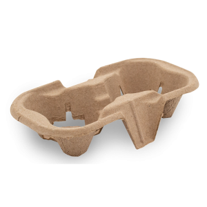2 Cup Moulded Fibre Carry Tray