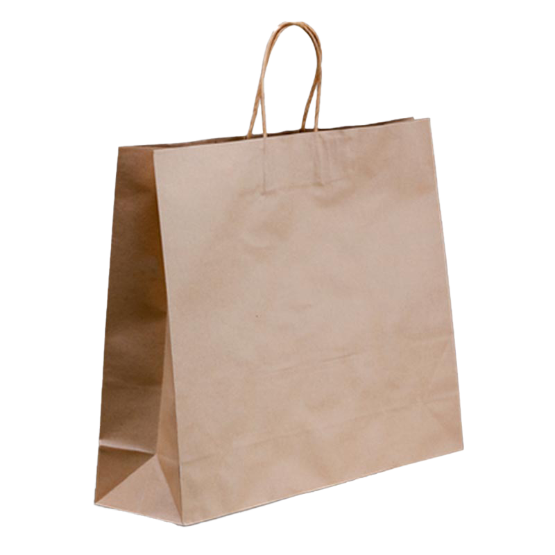 FSC® Recycled Twisted Handle Brown Paper Bag 335 x 320mm