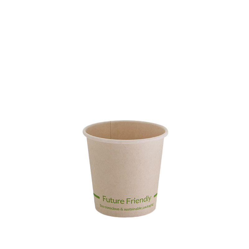 4oz Bamboo White Single Wall PLA Hot Cup 62mm