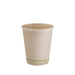8oz Bamboo White Single Wall PLA Hot Cup 80mm