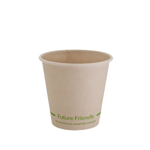 8oz Bamboo White Uni Single Wall PLA Hot Cup 90mm