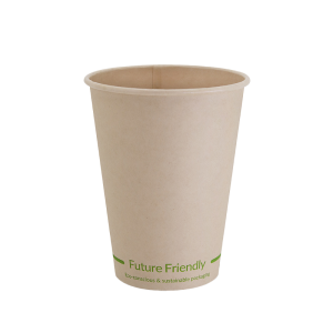 12oz Bamboo White Single Wall PLA Hot Cup 90mm