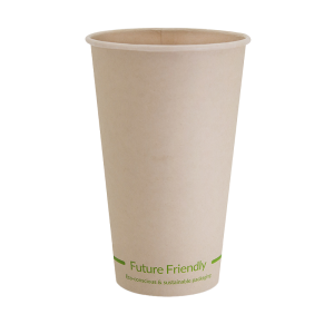 16oz Bamboo White Single Wall PLA Hot Cup 90mm