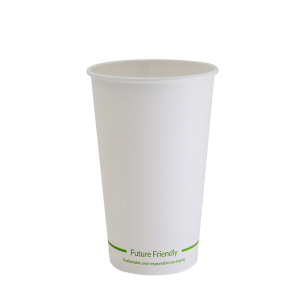 16oz True Fill White Single Wall PLA Hot Cup 86.5mm
