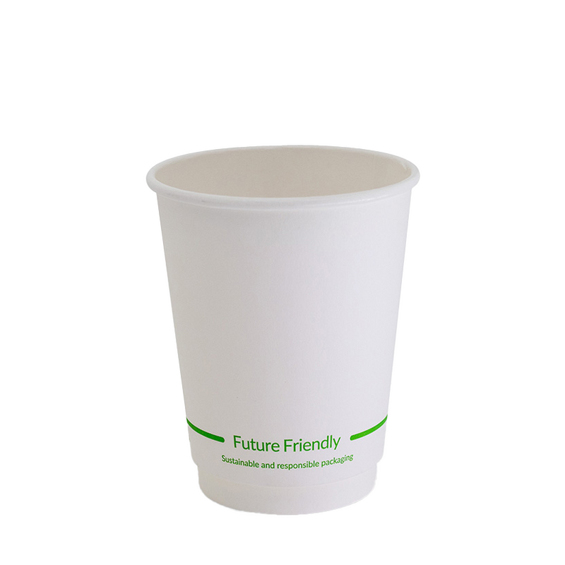 12oz True Fill White Double Wall PLA Hot Cup 86.5mm