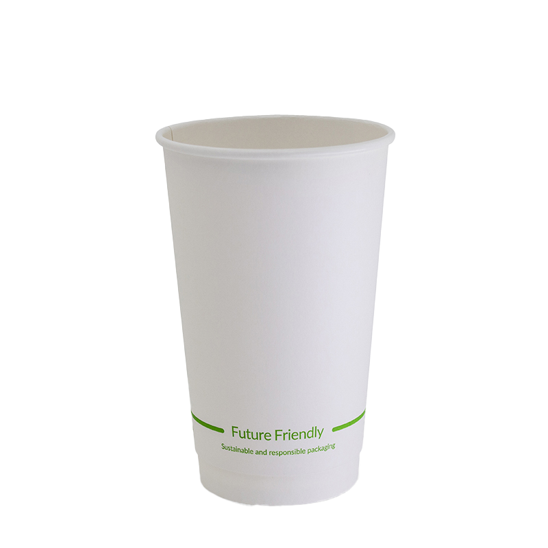 16oz True Fill White Double Wall PLA Hot Cup 86.5mm