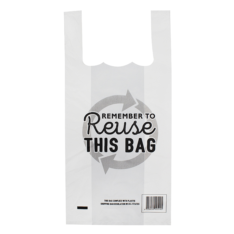 HDPE 45um Small Singlet Bag Printed Reusable 400 x 200 x 100SG mm