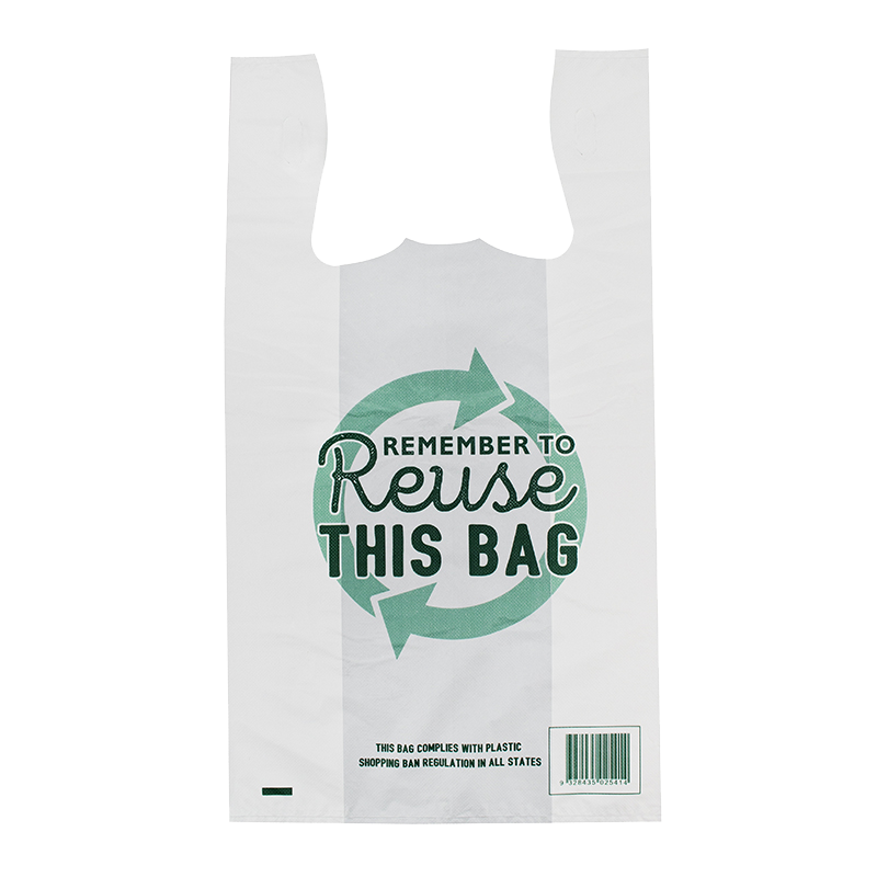 HDPE 45um Large Singlet Bag Printed Reusable 530 x 290 x 150SG mm