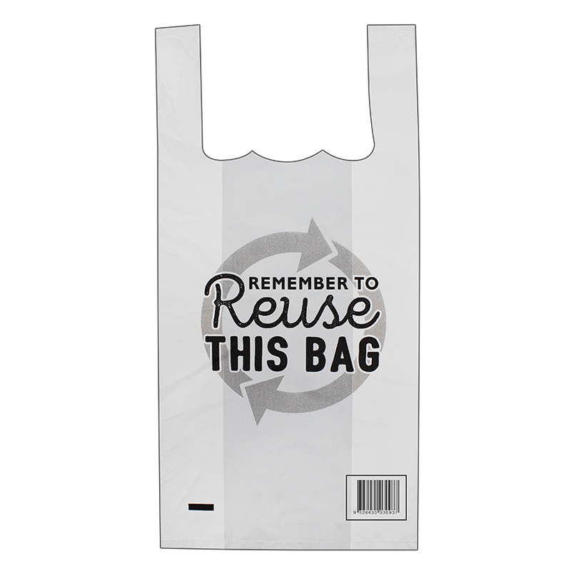 HDPE 37um Small Singlet Bag Printed Reusable 400 x 200 x 100SG mm