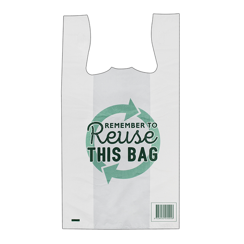 HDPE 37um Large Singlet Bag Printed Reusable 530 x 290 x 150SG mm