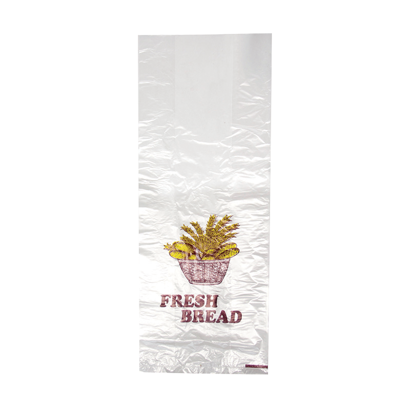 HDPE Natural Printed Red/Yellow Bread Bag 455 x 180 x 100mm