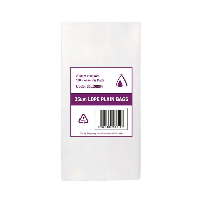 LDPE Clear (8x4") 35um Bag