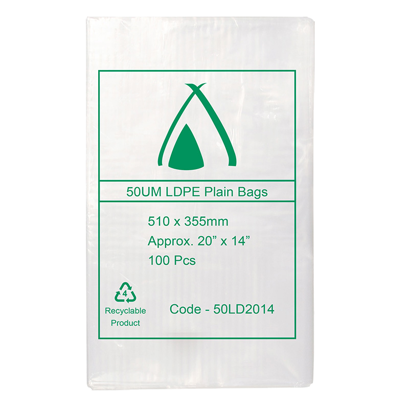 LDPE Clear (20x14") 50um Bag