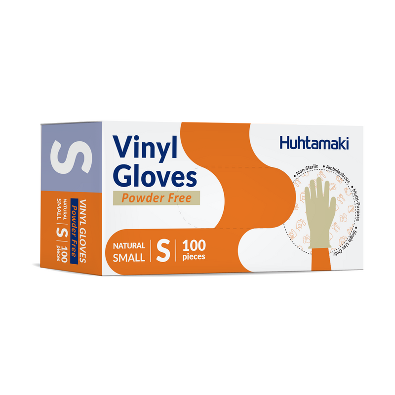 Gloves Vinyl Natural Small Powder Free