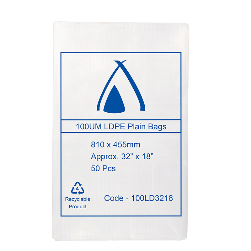 LDPE Clear (32x18") 100um Bag