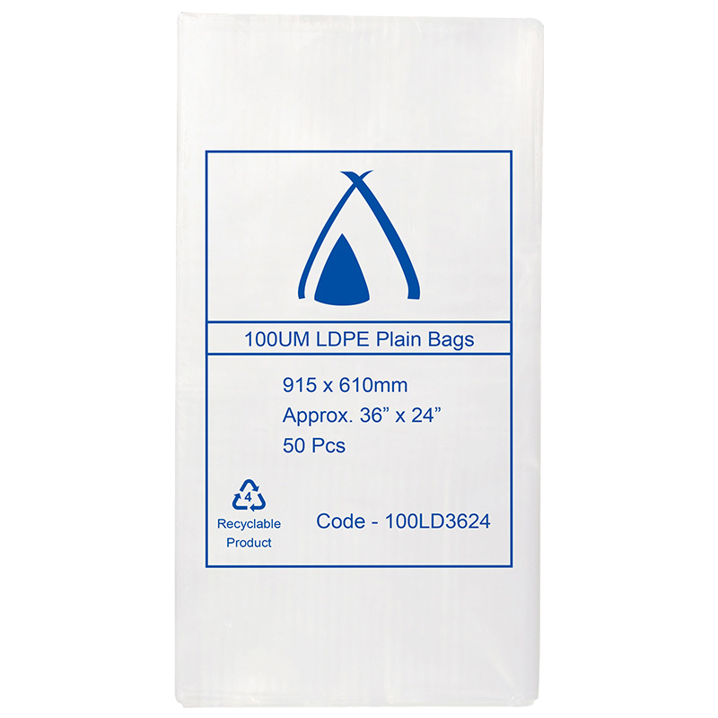 LDPE Clear (36x24") 100um Bag