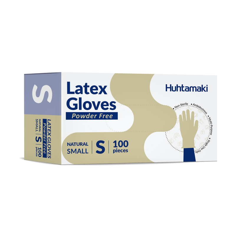 Gloves Latex Natural Small Powder Free