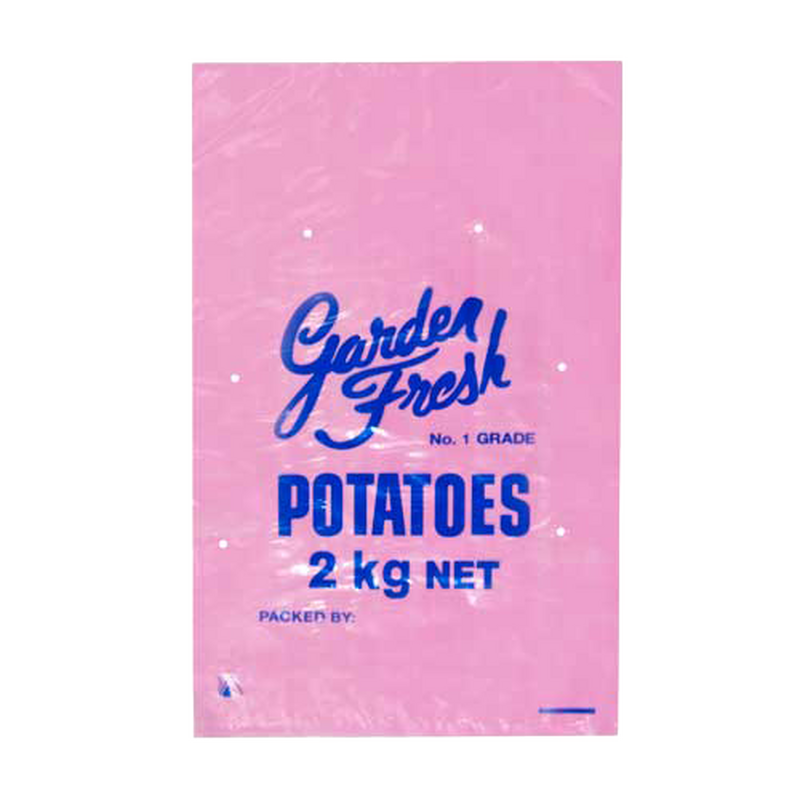 LDPE Vented Bag Pink Potato Bags 2kg